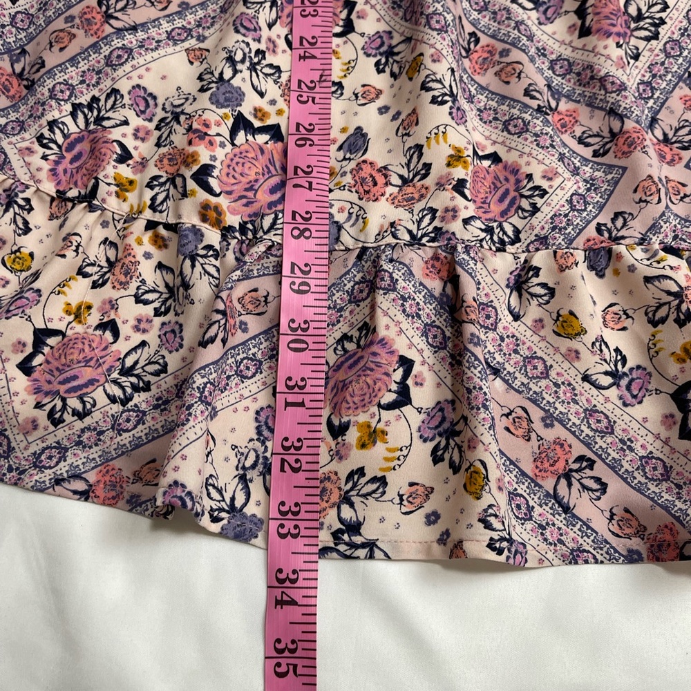 Mason & Belle Smocked off Shoulders Chiffon Floral Mini Dress Size XL - Picture 10 of 12
